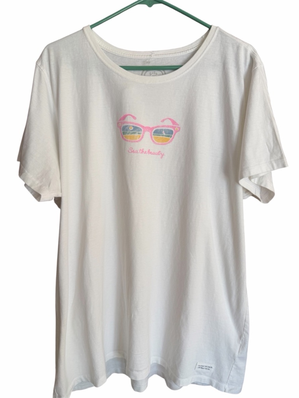 Life is Good White Graphic Tee